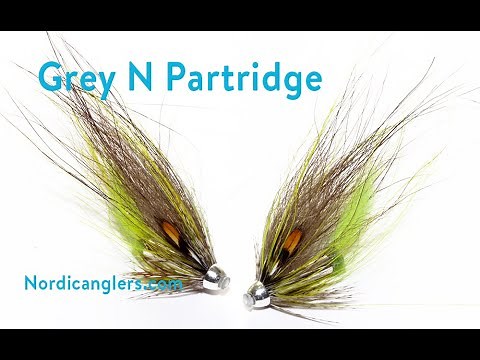 Salmon fly tying lesson, step by step, how to tie the: Grey and Fl. Yellow