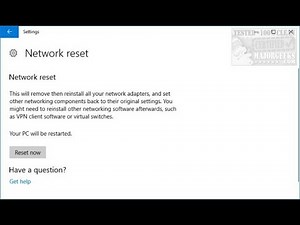 How to Reset Network Settings in Windows 10