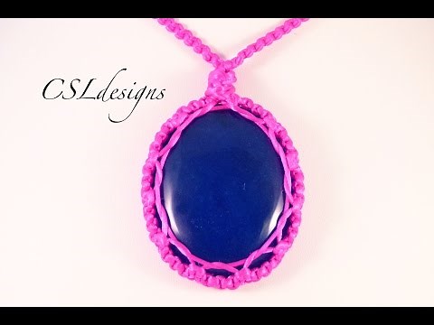 Looping technique macrame cabochon