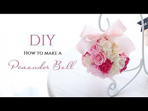 【100均造花】簡単！ゆらゆら可愛いフラワーボールの作り方。プチハピタイアップ。DIYインテリアフラワーアレンジメント。