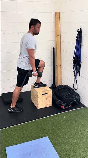 Dumbbell Front Foot Elevated Calf Raise