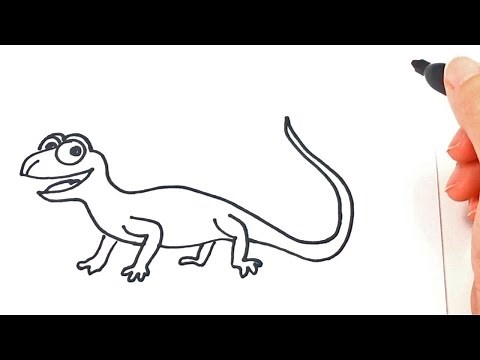 How to draw a Lizard | Lizard Drawing Lesson Step by Step