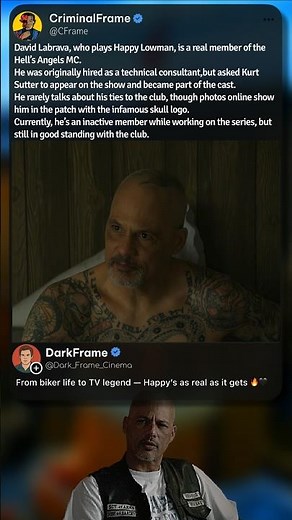 Sons of Anarchy Fact: Happy’s Actor Is a Real Hells Angels Member #soa #tvshow