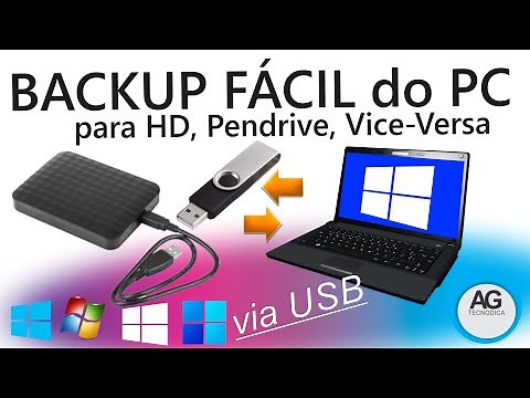 BACKUP FÁCIL do PC para HD Externo, Pendrive, vice-versa