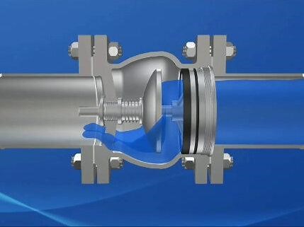 #科普 #止回阀 #阀门 消声止回阀工作原理，立式，卧式都可以的