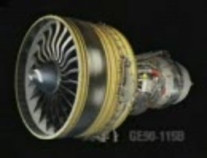 GE90-115Bジェットエンジンのテスト