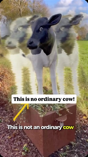 Geocaching on Instagram: "🐄 Holy cow, this geocache is one-of-a-kind 🐄 Let’s get ‘moo’ving and go geocaching! 🧭 Video by geosanity68. Video: The camera pans around a cow prop on top of a rusty planter and zooms in on a combination lock that locks a pull-out compartment. A geocacher removes the lock and pulls out a long metal tube with maze pathways inside that have to be twisted in the correct position to pull out the compartment. Once pulled out all the way, the log sheet container is reveal