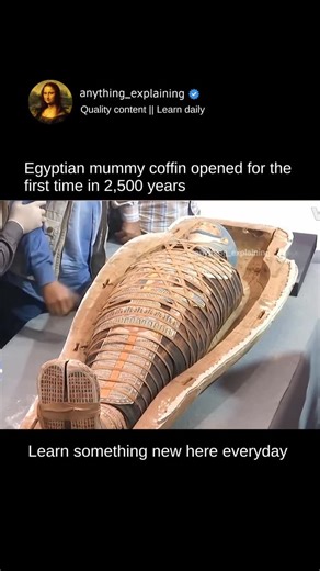 Explainer Zone on Instagram: "Archaeologists in Egypt have opened an ancient mummy coffin that had remained sealed for around 2,500 years. The discovery offers valuable insights into ancient Egyptian burial practices, religious beliefs, and craftsmanship. Initial examinations suggest the coffin belongs to a high-ranking individual, and experts hope further study will reveal more about the person’s identity and the historical period they lived in. . . Dm for credit/removal . . #egypt #pyramids #e