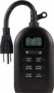 myTouchSmart Programmable Outdoor Plug-in Digital Timer, 2-Outlets, 26898, 0 Amps - Walmart.com