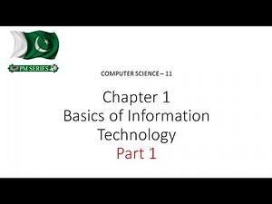 Lecture 1, Chapter 1 - Basics of Information Technology, Part 1, 1st year, Computer Science