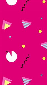 Download A pink background with a variety of shapes and colors for free