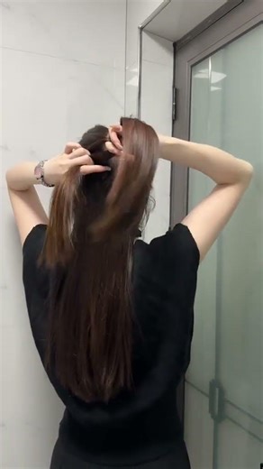 Perfect Half-Tied Cross Knot for Sleek Hair: Korean Style Hair Tutorials
