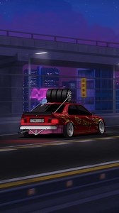 54K views · 2.5K reactions | Dope E36 animation work special made for owner @yes_driftThanks for the commission﫱‍﫲[ Wangan Retro Night 湾岸ミッドナイト ］ - Vertical Version with Rear View#bmw #bmwm #bmwm3 #m3 #mpower #mperformance #e36 #bmwe36 #bimmer #carmodification #carculture #drift #jdm #static #stance #slammed #bagged #carlifestyle #lowered #nightdrive #wanganmidnight #wangan #wallpaper #initialD #initialclip | Initial Clip | Facebook