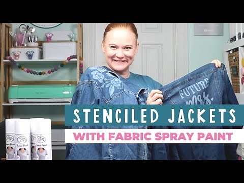 Painted Jean Jacket with Testors Fabric Spray Paint