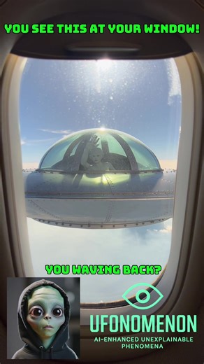 Alien Pilot Spotted from Airplane Window