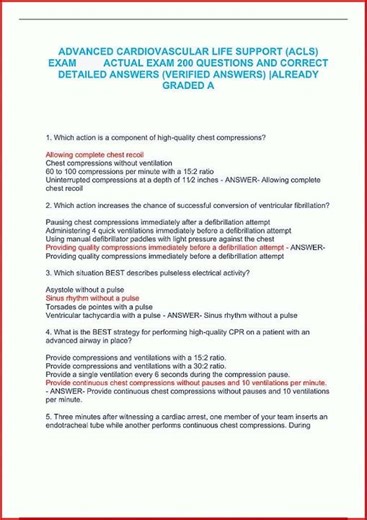 Advanced Cardiovascular Life Support Acls Exam Actual Exam 2 video