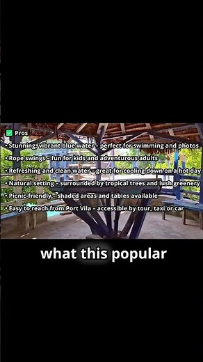 Pros to visiting the Blue Lagoon from Port Vila on Efate Island, Vanuatu