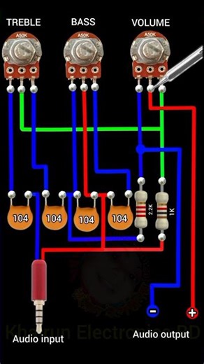 amplifier ton control bass terble volume circuit diagram #shorts #amplifier #khairunelectronicsbd