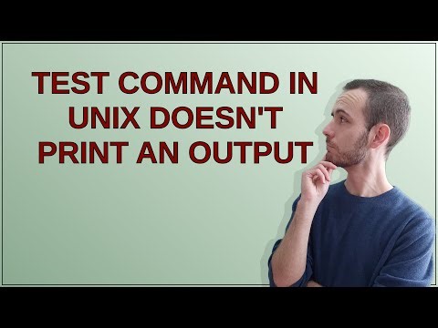 Unix: Test command in unix doesn't print an output