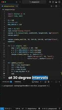 Analog Clock - Python Project for Beginners
