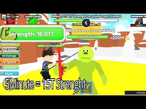 ROBLOX STRONG KATANA SIMULATOR OP SCRIPT 5MINUTE = 15T
