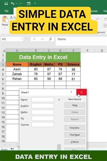 Simple Data Entry Trick in Excel!