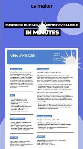 Struggling With Your Fashion CV? Try This Easy Builder!