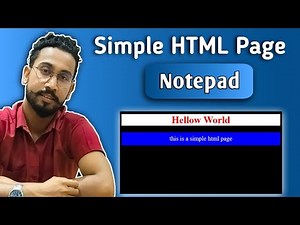 How to Create a Simple HTML Page Using Notepad | HTML Tutorial for Beginners