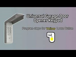 GIOATY 877/878MAX Garage Door Opener Keypad - Yellow Learn Button Door Opener Pairing & Use Tutorial