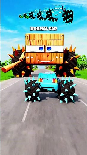 🚗Big and Small Mr. Beast McQueen Cars vs Tung Tung Sahur Bus: Battle of Cringe Cars - BeamNG.drive