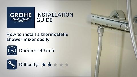 Installation guide - Install a thermostatic shower mixer