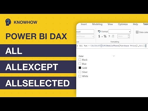 Power BI Filter Functions: All, All Except, All Selected Tutorial