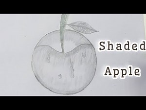 Apple sketch | shaded apple | step by step apple sketching video #subscribe #sketch
