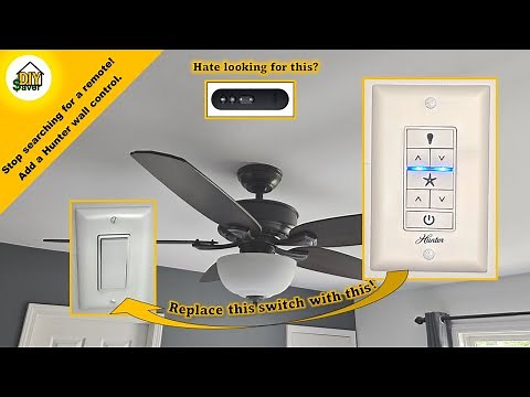 How to install the Hunter Universal Fan-Light Wall Control – model 99815