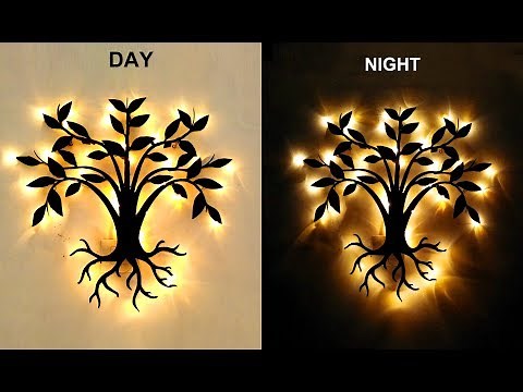 Making Beautiful Wall Hanging Decor with LED Lights | DIY Unique Diwali Wall Hanging Craft