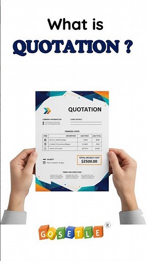 What is a Quotation? | Meaning, Definition & Example in 49 Second #quotation #invoice #shorts