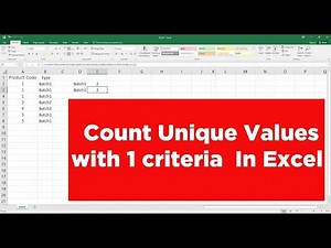 How to Count Number of Unique Values with criteria in Excel | Microsoft Excel Tutorial