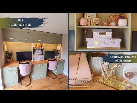 How We Built A DIY Built In Desk and Storage Using MDF