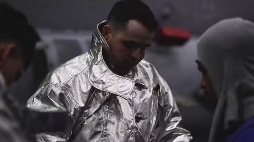 “STEP! STEP!”🚒 #MightyIKE participated in a general quarters drill (GQ) in the hangar bay. GQ is a regular exercise by all hands to remain battle-ready and prepared to handle any casualty. #WeLikeIKE #GreaterEachDay | USS Dwight D. Eisenhower (CVN 69)