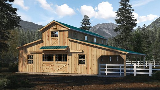 Monitor Barns | Horse Barns with Upper Loft Space | Horizon Structures