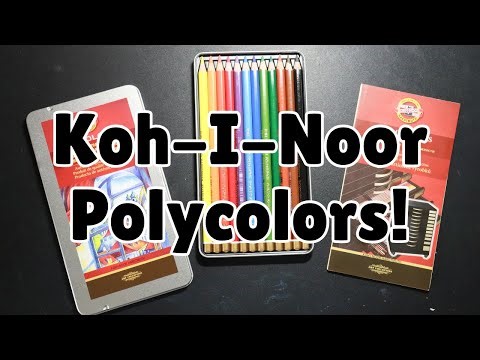 Koh-I-Noor Polycolor 12 Set Unboxing! First Impressions + Comparison to Other Colored Pencils