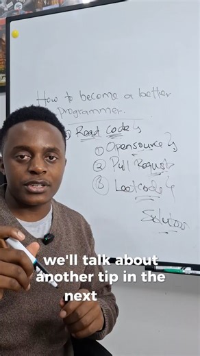 Learn to READ code, not just write it Most beginners only write code. The pros spend more time reading, understanding patterns, and studying how things are built. - Read open-source repos - Read other people’s pull requests - Read solutions on LeetCode, not just your own Reading sharpens your thinking faster than writing. | Bonaventure Ogeto