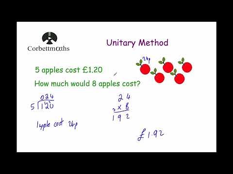 Unitary Method - Corbettmaths