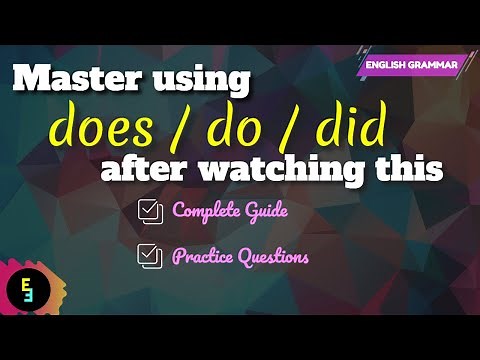 How to use DO, DOES, and DID | TO DO Verbs | English Grammar