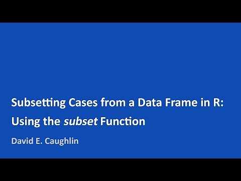 Subsetting Cases From a Data Frame in R | Using the subset Function
