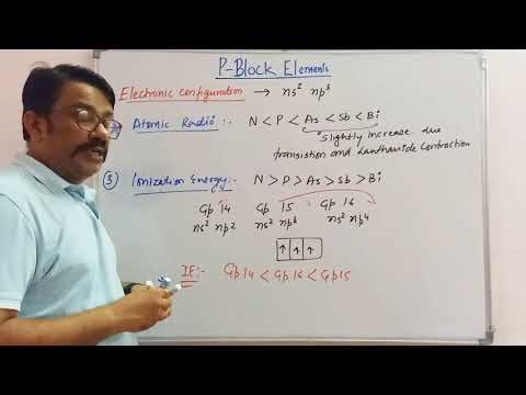P-Block Elements, Lecture-1, Group -15: Occurrence, Physical and Chemical Properties