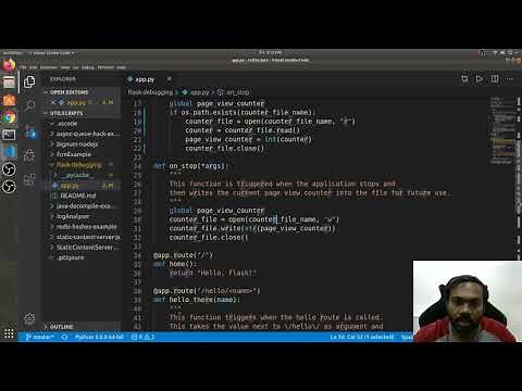 How to debug python (Flask) web application