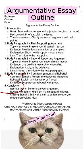 Argumentative Essay Outline #argumentativeessay, #writingtips, #essayhelp, #forstudents, #study