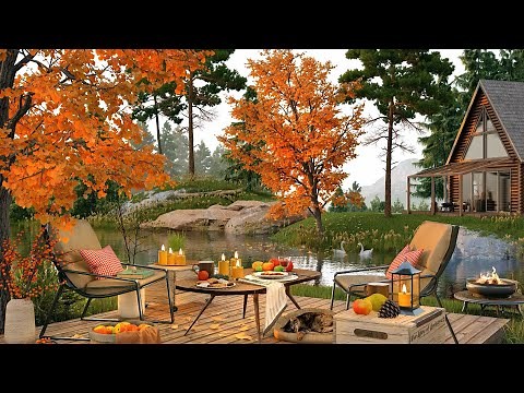 Autumn Day on Cozy Porch by the Lake with Fall Vibes and Relaxing Ambience
