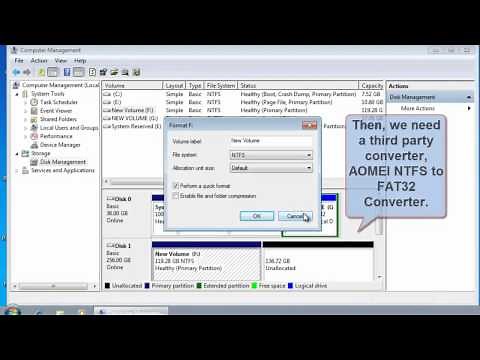Convert NTFS to FAT32